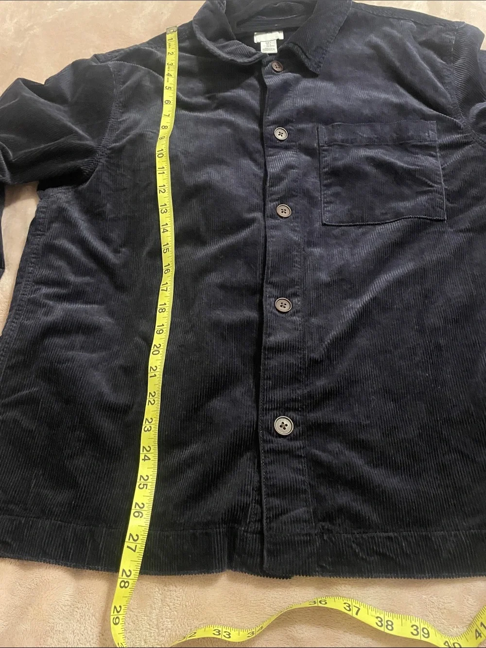 H&M Men's Black Corduroy Shirt Jacket new with tags nwt size L